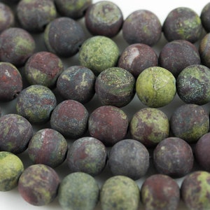 Natural Matte Dragon Bloodstone Blood Stone Beads, High Quality in  Matte Round, 3mm, 4mm, 6mm, 8mm, 10mm, 12mm- Full 16 inch strand