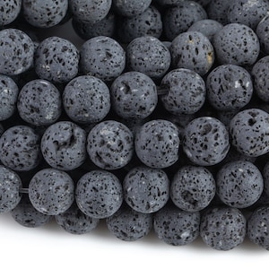 UNWAXED Lava Beads Natural Oil Diffuser Lava Rocks Unwaxed Undyed Lava Beads for Essential Oil full 15.5 4mm 6mm 8mm 10mm 12mm 14mm Etsy