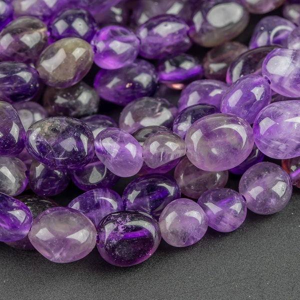 Natural Amethyst Nuggets Beads -16 Inch strand - Wholesale pricing AAA Quality- Full 16 inch strand Gemstone Beads