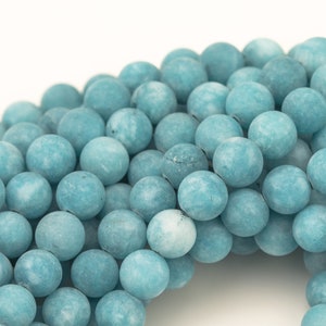 Apatite Jade- JADE Matte Round-  6mm 8mm 10mm 12mm-Full Strand 15.5 inch Strand