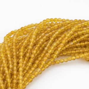 Golden Topaz- JADE Faceted Round -Full Strand 15.5 inch Strand, 4mm, 6mm, 8mm, 12mm, or 14mm Beads-Full Strand 15.5 inch Strand AAA Quality
