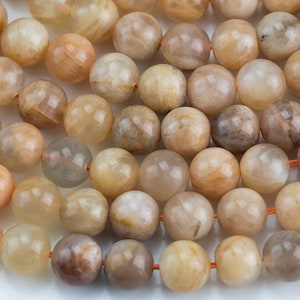 Natural Multicolored Rainbow Moonstone Beads. Full Strand, 4mm, 6mm, 8mm, 12mm, or 14mm Beads (A quality) Gemstone Beads