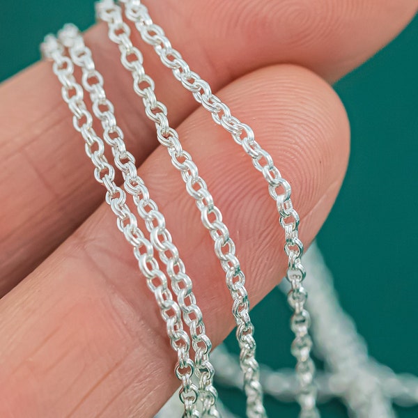 2.0mm Sterling silver Double Round Cable Chain