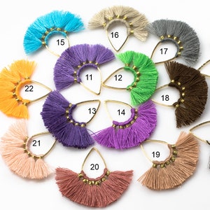 2pcs/10pcs Fan Tassels Small Teardrops. Perfect for earrings or pendants! One pair per order- 25*28mm