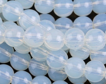 Natural Opalite Quartz, High Quality in  Round, 6mm, 8mm, 10mm, 12mm-Full Strand 15.5 inch Strand  Smooth Gemstone Beads