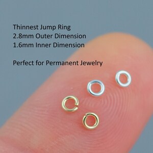 2.8mm USA Gold Filled Jump Ring- 22 Gauge- 14/20 Gold FIlled- USA Made- Click and Lock Design- Perfect for Permanent Jewelry Jump Ring