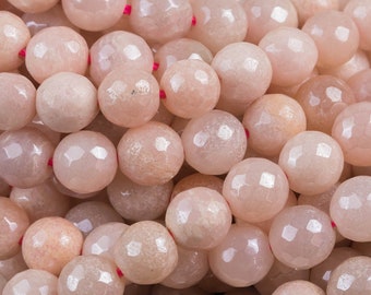 Natural MYSTIC Peach SILVERITE Faceted Round- Full Strand 15.5 inch Strand Gemstone Beads