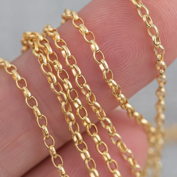 Gold Filled Rolo 2mm, Wholesale, USA Made, Chain by foot