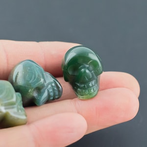 1 Pc Natural Indian Agate Skull Skulls ~1&quot; - Self Standing - Not Drilled