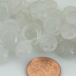 Natural 10x12mm Flat Briolette- Teardrop Shape- Top Drilled- 7.5 Inches- 32 pieces per strand-  Quartz Gemstone Beads