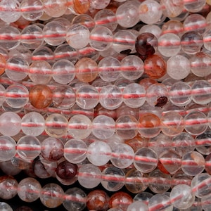 Natural Strawberry Quartz 4mm Beads 15.5&quot; Strand