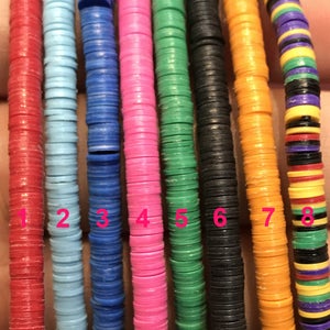 4 mm SCHÖNE AFRIKANISCHE VINYL Heishi Perlen 4 mm Auswahl