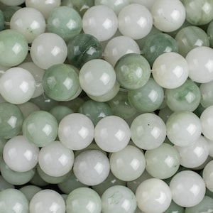 Natural Rare  Thai Pale Jade Beads 4mm 6mm 8mm 10mm Round Beads 15.5" Strand Gemstone Beads