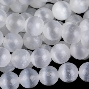 8mm 6mm 10mm Genuine Selenite 15.5 strand Beautiful Beads Round HIGH GRADE