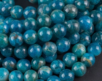 Round Gemstone Beads For Jewelry Making Supply 16 Inches 4mm Round Apatite Beads 3mm Round Gemstone Beads Teal