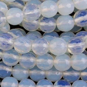 Opalite Beads High Quality in Faceted Round, 6mm, 8mm, 10mm, 12mm-Full Strand 15.5 inch Strand Gemstone Beads