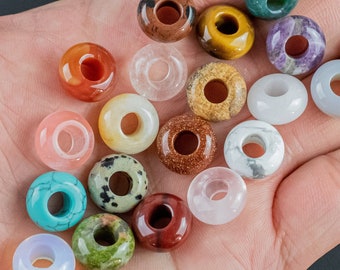 Gemstone Pi Stone 14 mm Donut- 5mm hole