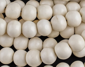 Natural Ox Bone Beads, semi round, 8mm,10mm,12mm plus 3 colors. Bone color. Gemstone Beads