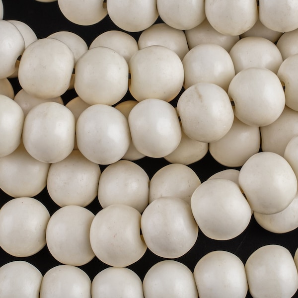 Natural Ox Bone Beads, semi round, 8mm,10mm,12mm plus 3 colors. Bone color. Gemstone Beads