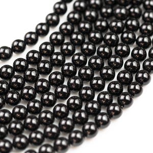 Onyx beads AAA grade black round beads, 3mm 4mm 6mm 8mm 10mm 12mm 14mm 16mm gem stone beads strand, genuine loose stone beads Full 15.5 image 3