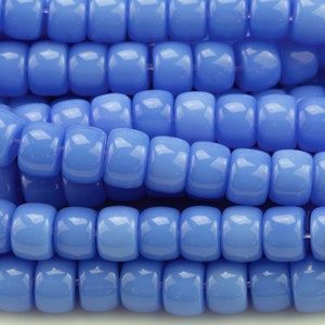 8mm Crystal Barrel  -2 or 5 or 10 STRANDS- 16 Inch Strand- Blue Chalcedony