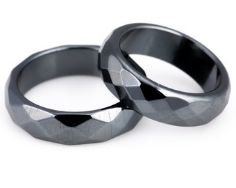 Hematite Ring Hematite Ring Hematite Rings Basic Ring Band Hematite Band Ring Bands Hematite Bands Jewelry Necklace Size 6 8 7 9 10 ss01