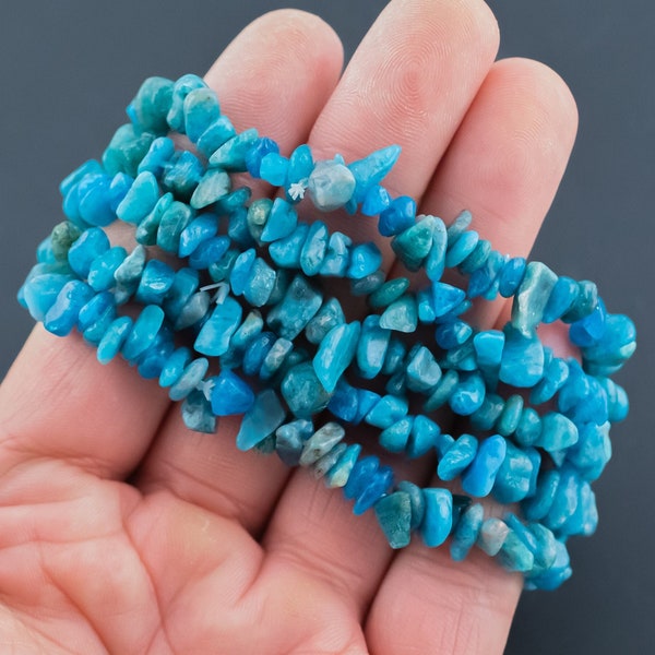 Natural Blue Apatite Stretchy String Bracelet Natural Gemstone Crystal Bracelets Handmade Jewelry Bracelet Crystal Bracelet