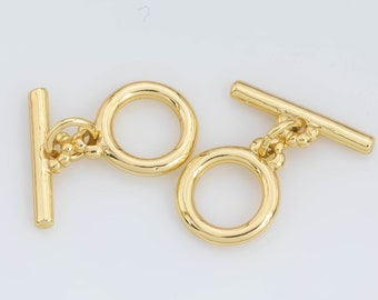 2 sets per order -9mm 14K Gold Filled   Toggle Clasp for Bracelet Necklace Jewelry Making Supply