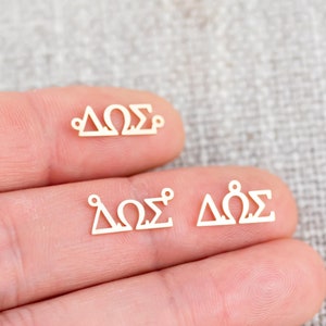 Greek Alphabet Letter Theta Charm Sterling Silver - Made in the USA Greek Alphabet Letter Theta Charm Sterling Silver - Made in the USA