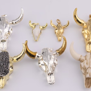 Kuhköpfe Auswahl Büffelkopf Bison Bull Longhorns Texas UT Hörner Texans Charm Kuhkopf Anhänger Kuh