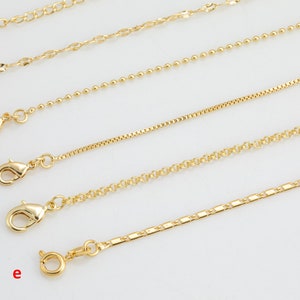 16" 14K DAINTY NECKLACE CHAIN Gold for Layering - Satellite Snake Singapore Ball Oval Rolo Chain 16" 17" 18" w/ 2-3" extender chain
