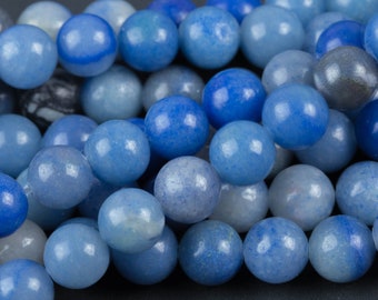 Natural Blue Aventurine Beads   Round High Quality 4mm, 6mm, 8mm, 10mm, 12mm- 15.5 Inch Strand AAA Quality AAA Quality  Smooth