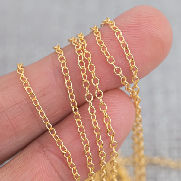 Gold Filled Cable Heavier Chain 1.8mm , Wholesale, USA Made, Chain by foot