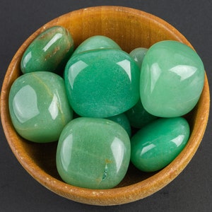 Natural Green Aventurine Tumbled Nuggets- 100 grams-3.5 ounces - .5 inch-1.5 inch Size- Roughly 8 pcs per bag