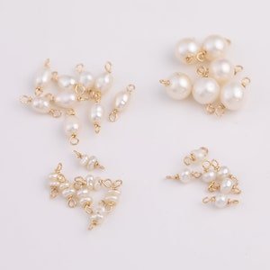 USA Gold Filled Permanent Jewelry Connectors Charms Pearl Connectors Real Gold Filled 2.5mm 6mm