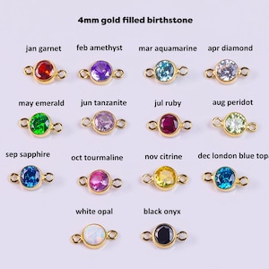 Connettore riempito in oro 14/20 da 4 mm o pietra portafortuna aggiuntiva in argento Sterling, prodotto negli Stati Uniti. Ciondolo e connettore riempiti in vero oro 14k.