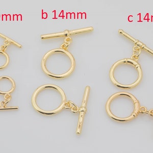 2pc 14K Gold Filled Toggle Clasp Silver Clasp for Bracelet Necklace Jewelry Making Supply