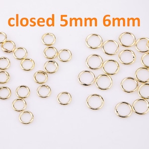 Closed Jump Rings 5mm 6mm Gold Filled Jump Rings Soldered Closed