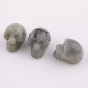 1 Pc Natural Labradorite Skull Skulls ~1&quot; - Self Standing - Not Drilled