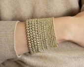 14k Dainty Light Gold Hematite Bracelet Gold Bead Bracelet Gold Ball Bracelet Gold Hematite Beaded Bracelet