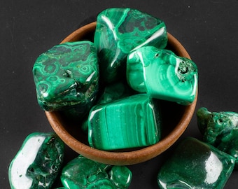 Natural Malachite Tumbled Nuggets Small Medium Large 1 pc