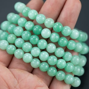 Russian Chrysoprase Bracelet 8mm Stretchy String Gemstone Bracelet Handmade Jewelry Bracelet Crystal Bracelet