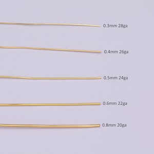 Gold Plated Non Tarnish Beading Wire for Craft Supply Copper Wire Tarnish Resistant Wire Wrapping 18, 20, 21, 22, 24, 26, 28 gauge 5 meter