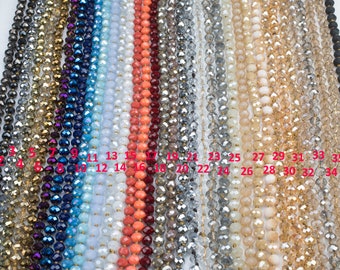 New!! Extra Long 60 Inches 60"  Double Wrap Knotted Necklaces - Hand Knotted Crystal Necklaces - 8mm