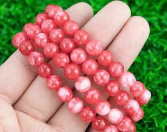 ブレスレット サマーローズ 翡翠ブレスレット 8mm 重ね付けできる