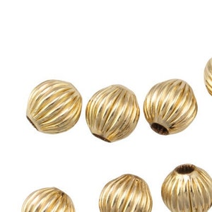 GOLD FILLED Corrugated Beads- 1420 Gold Filled- USA made