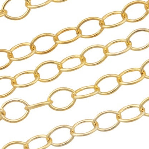 1.3mm ROUND Gold-filled Chain 3 feet or 20 feet - - USA Made gold filled