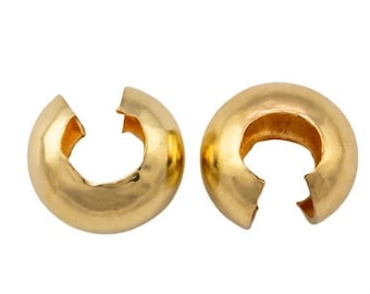 GOLD FILLED Crimp Covers- 1420 Gold Filled- USA made
