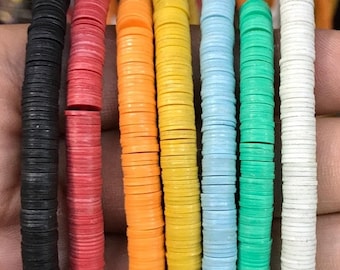 8 mm SCHÖNE AFRIKANISCHE VINYL Heishi Perlen 8 mm Auswahl