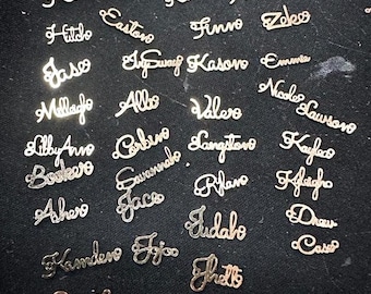 Custom Gold Filled Connectors - any WORD or NAME connector for Permanent Jewelry, sterling silver or gold filled